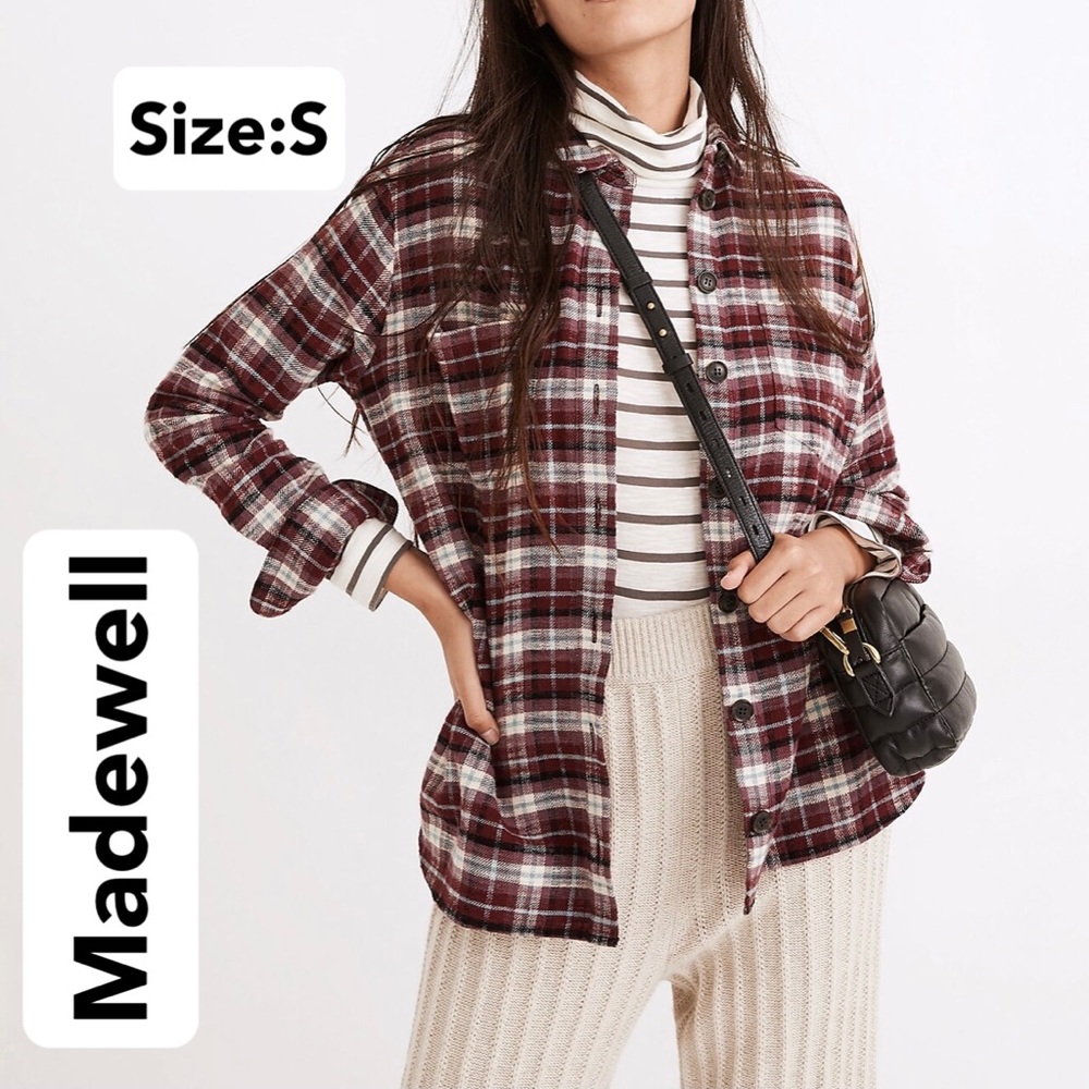 Madewell Flannel Sunday Shirt in Mahaska Plaid